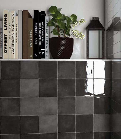Zellige Black Wall tiles 13x13cm All tiles TILEJOB