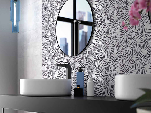 Botanical Tropical Dark Leaf Ceramic Tiles 30X60cm