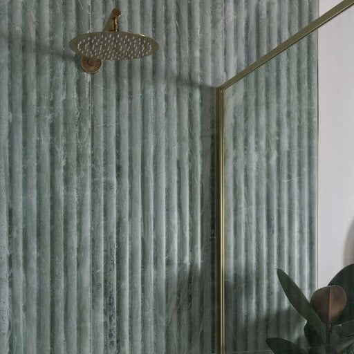 Genoa Green marble fluted wall tiles 120x40cm All tiles TILEJOB.CO.UK