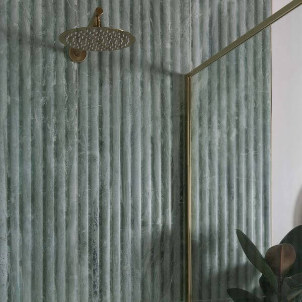 Genoa Green marble fluted wall tiles 120x40cm All tiles TILEJOB.CO.UK