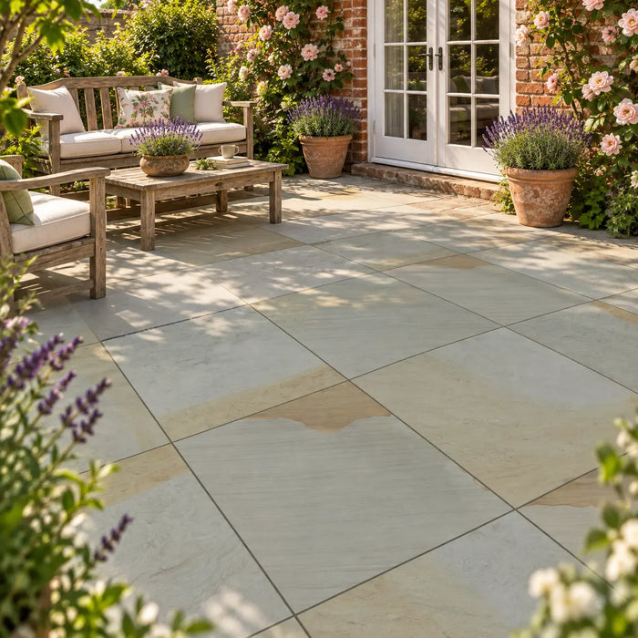 Ripon Stone Ash outdoor porcelain tiles 60x90x2cm