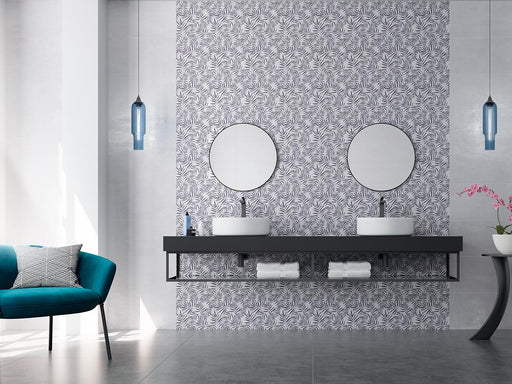 Botanical Tropical Dark Leaf Ceramic Tiles 30X60cm
