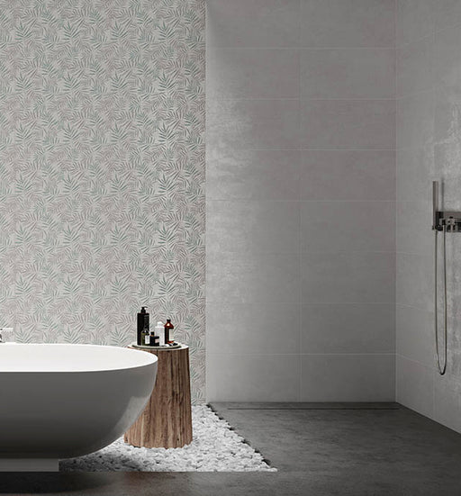 Botanical Base Grey Ceramic Tiles 30X60cm