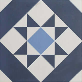 Blue Vintage Victorian Era Porcelain tile 20x20cm All tiles TILEJOB