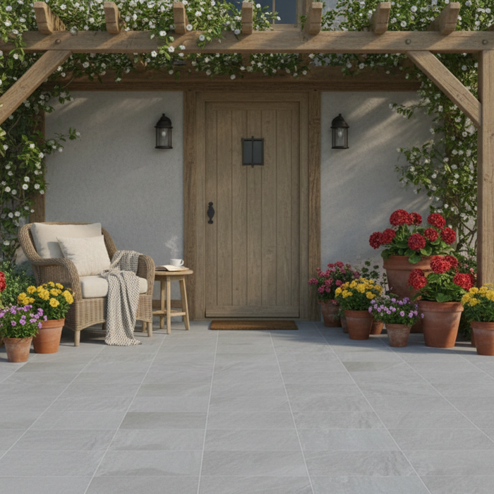 Francavilla  light Grey outdoor porcelain tile 60x90x2cm