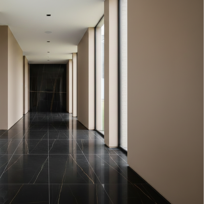 Gold Black Marble Effect Polished Porcelain Gloss tiles 60x120cm
