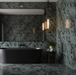 Green marble gloss porcelain tiles 60x120cm