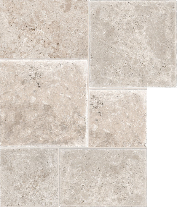 Chateaux travertine grey modular tiles mix 1