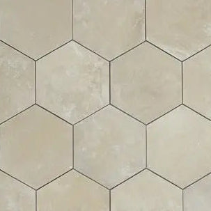 Hexagonal Aged Terracotta Esagona Crema Tiles