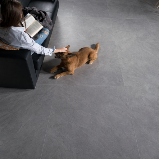 Eco slate grey porcelain tiles