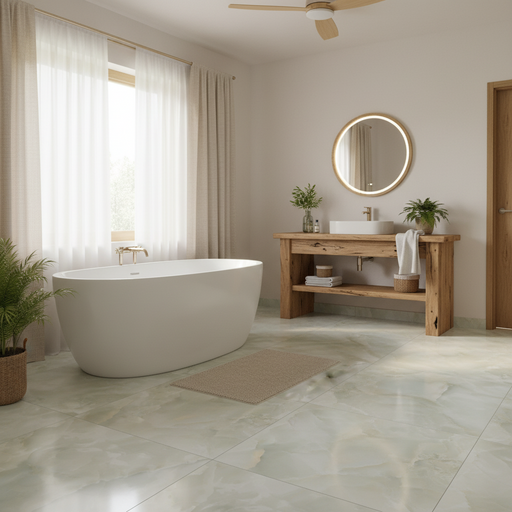 Infinity Emerald Green onyx floor tile matt Large Format Porcelain 90x90cm