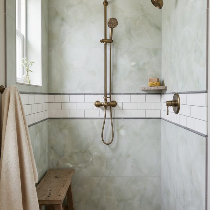 Infinity Emerald Green onyx floor tile matt Large Format Porcelain 90x90cm
