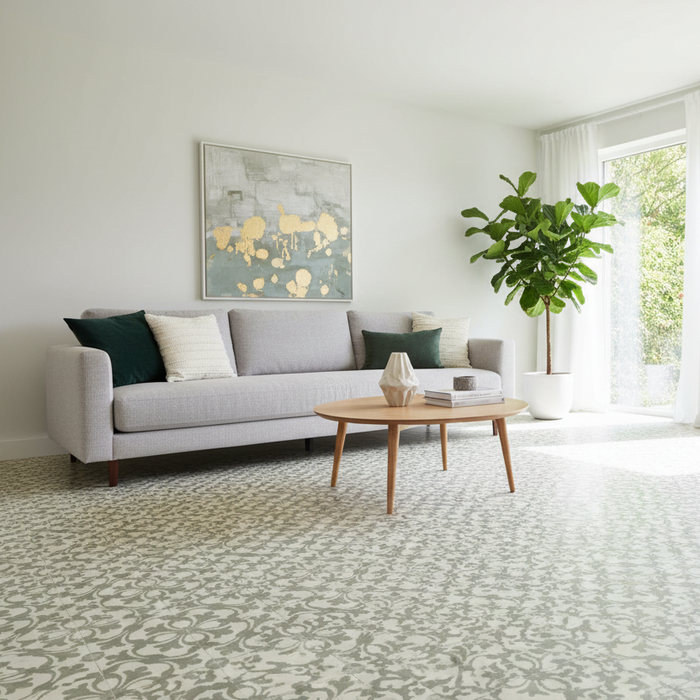 Livada sage vitrified ceramic tiles 45x45cm