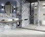 Modena Blue Marble gloss and matt porcelain tiles cut sample TILEJOB.CO.UK