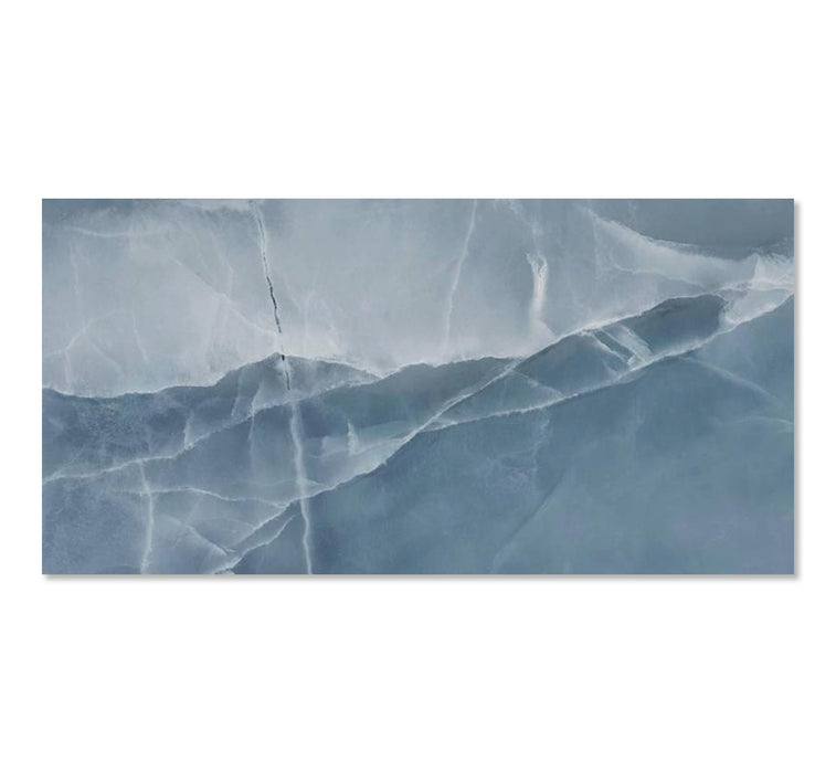 Lustro Onix Blue Ceramic Tiles cut sample