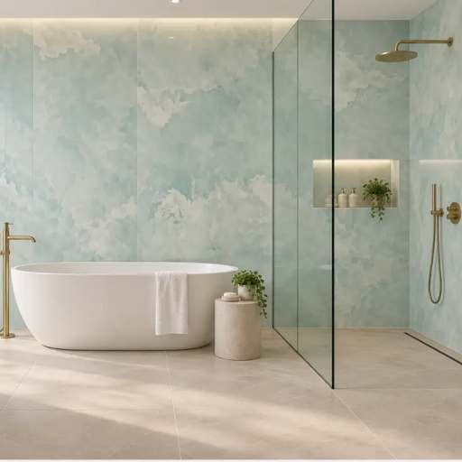 Onyx Blue Calma Gloss Tiles 60x120cm