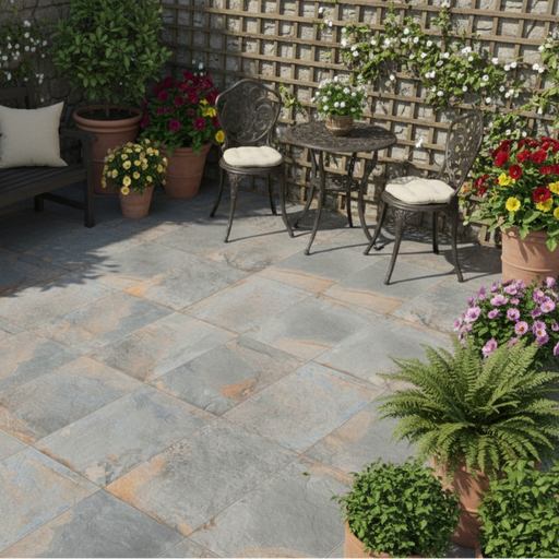 Ripon Stone Ash outdoor porcelain tiles 60x90x2cm