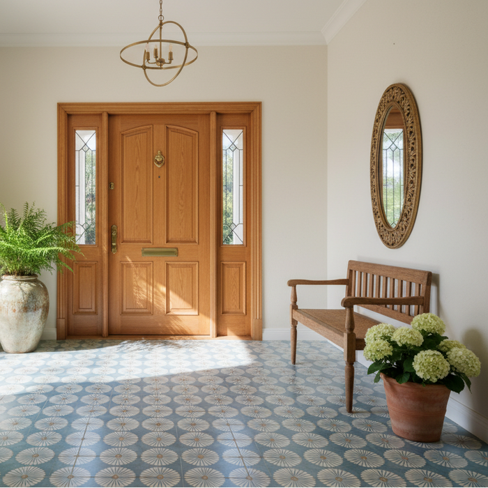 Romano daisy matt porcelain tiles 210.6x210.6x9mm