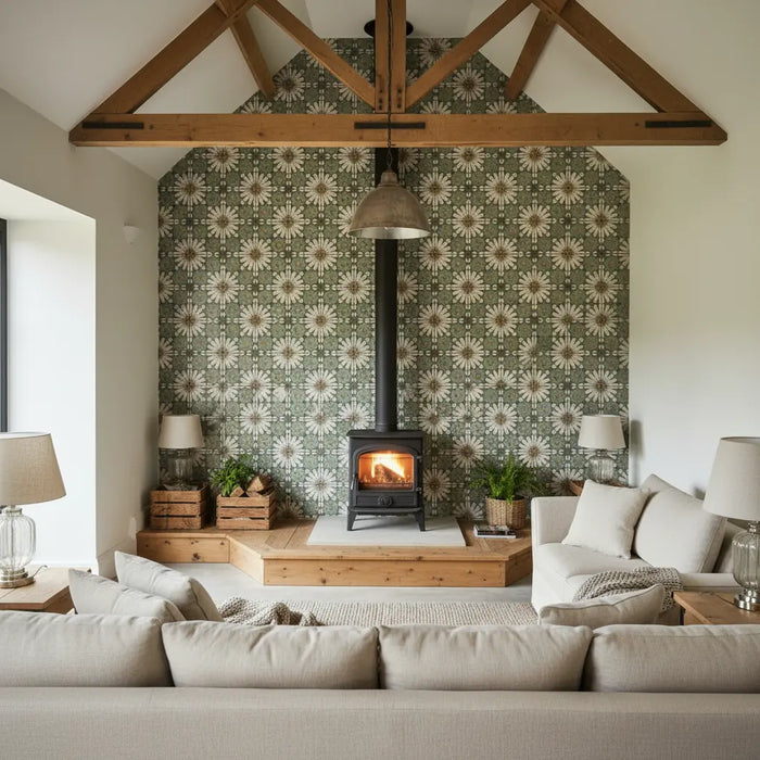Romano star green matt porcelain tiles 210.6x210.6x9mm