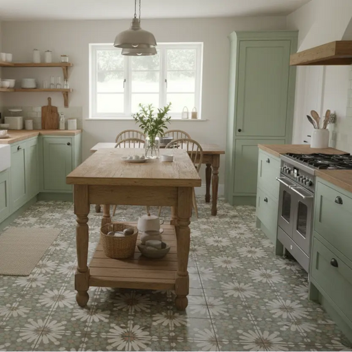 Romano star green matt porcelain tiles 210.6x210.6x9mm