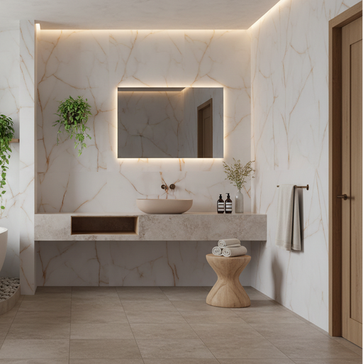 Sahara Gold Vein Marble Effect Tiles 600x1200mm
