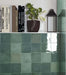 Zellige Green Wall tiles cut sample TILEJOB.CO.UK