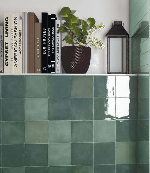 Zellige Green Wall tiles 13x13cm All tiles TILEJOB
