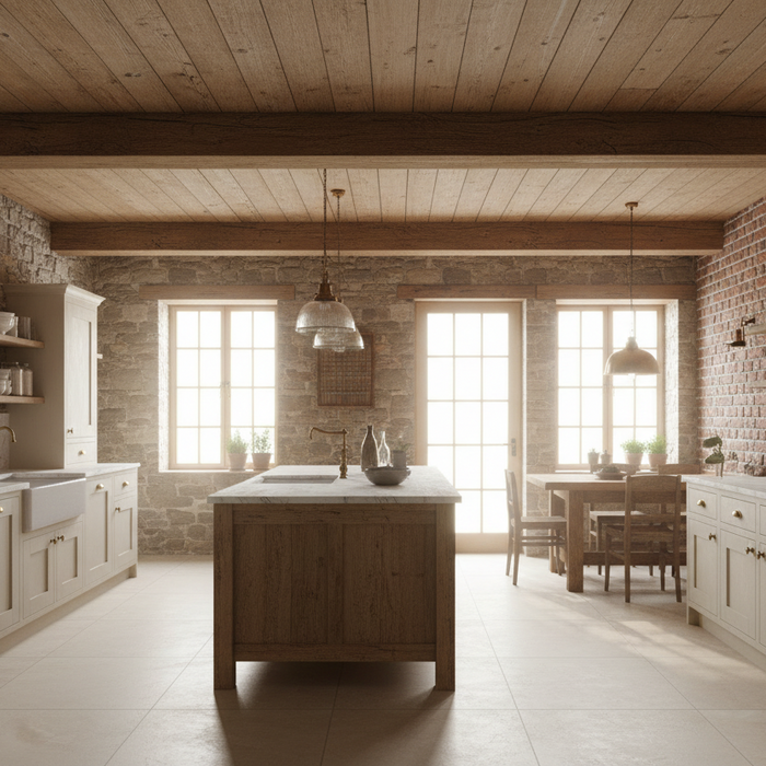 Moonlight Ivory porcelain tiles 60x60cm and 60x30cm