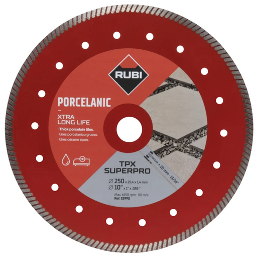 Rubi TPX SUPERPRO Diamond Blade For Porcelain 250mm 32990