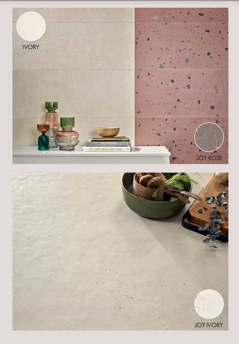 Happy Joy Ivory mat porcelain tiles 60x60cm