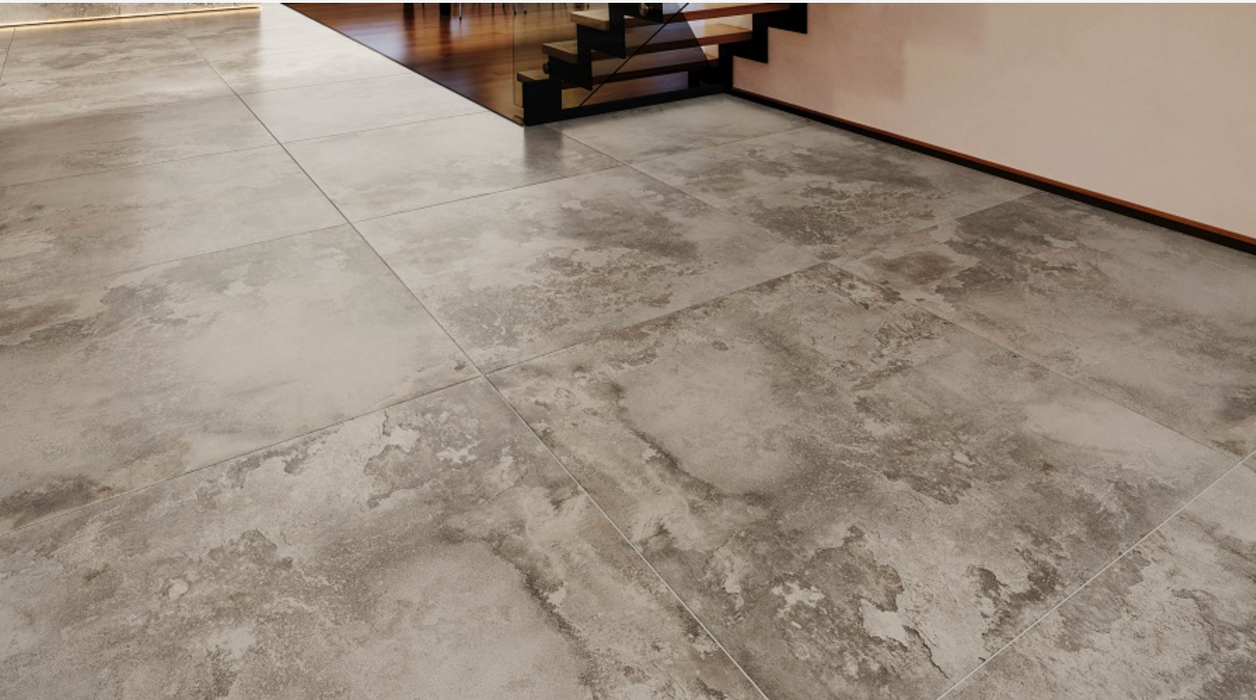 Tempera Grey Lappato porcelain tiles 80x80cm