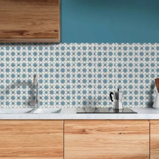 Romano star blue matt porcelain tiles 210.6x210.6x9mm All tiles TILEJOB
