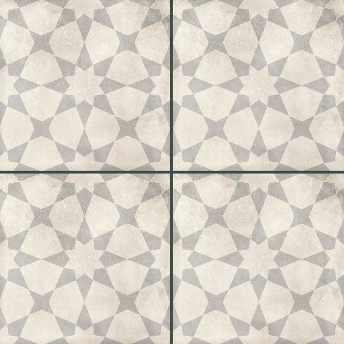 Romano star grey matt porcelain tiles 210.6x210.6x9mm