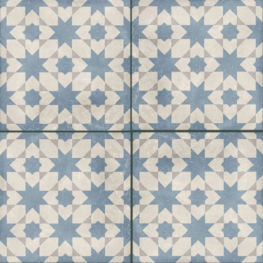 Romano star blue matt porcelain tiles 210.6x210.6x9mm All tiles TILEJOB