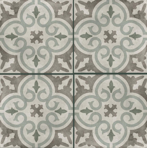 Romano waves green matt porcelain tiles 210.6x210.6x9mm All tiles TILEJOB