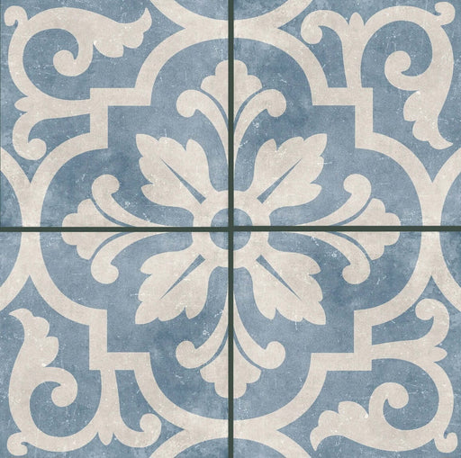 Romano waves blue matt porcelain tiles 210.6x210.6x9mm All tiles TILEJOB