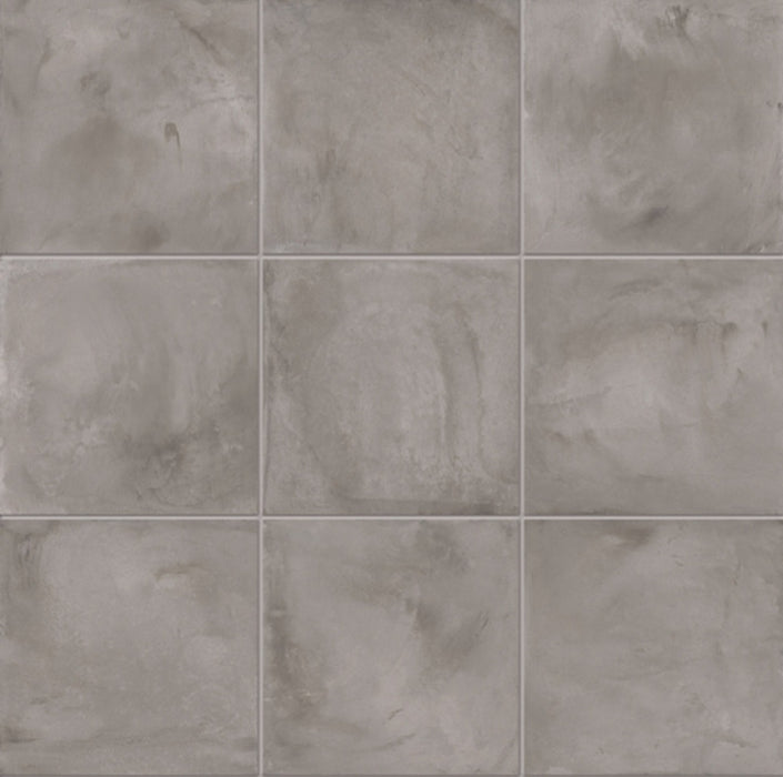 Nile mid grey matt porcelain tiles 200x200mm