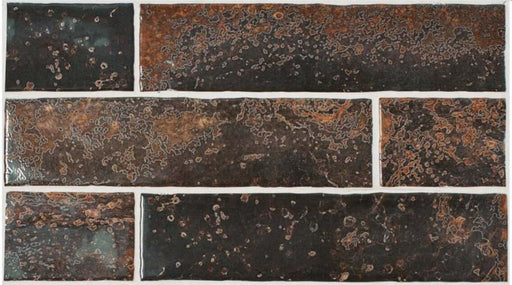 Copper Breeze Brown ceramic gloss 75x300x9mm TILEJOB