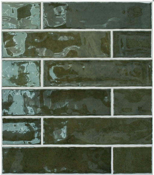 Retro Gloss Green ceramic 75x30x8mm TILEJOB