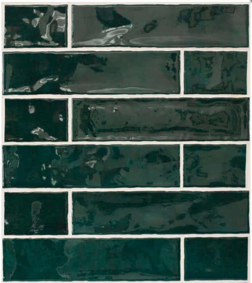 Retro Gloss Dark Green ceramic 75x30x8mm TILEJOB