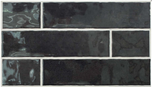 Retro Gloss Anthracite ceramic 75x30x8mm TILEJOB