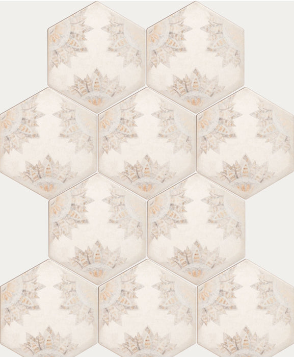 Florence Sunflower Hexagon porcelain 210x250x10mm