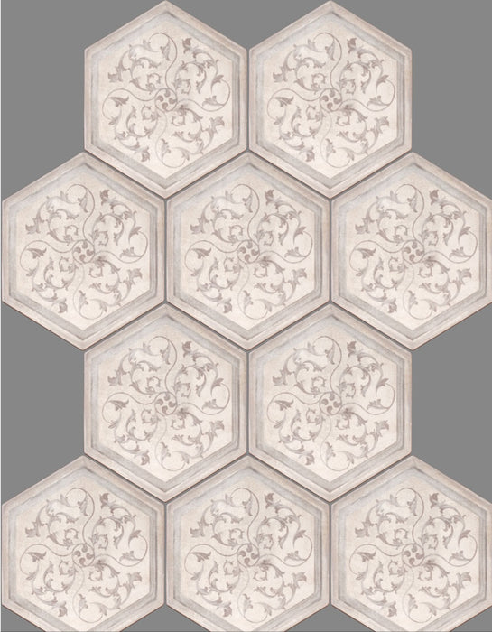 Florence Taupe Hexagon porcelain 210x250x10mm