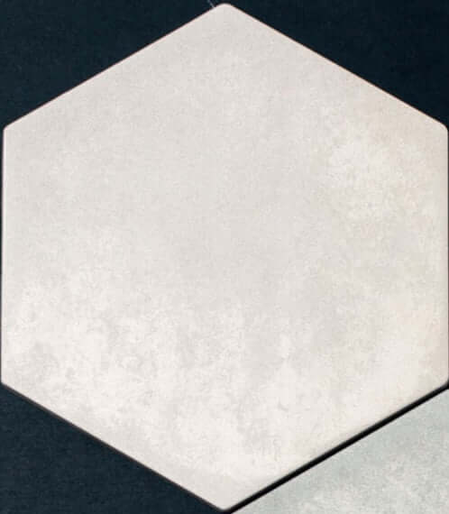 Florence White Plain Hexagon porcelain 210x250x10mm TILEJOB