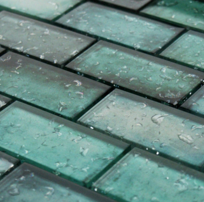 Rainfall Green Mosaic Wall 350x300x8mm