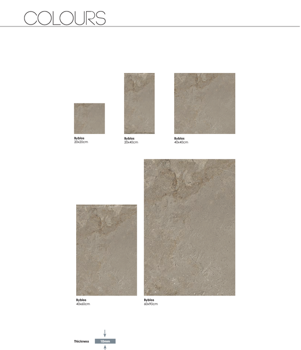 Umbria Byblos Porcelain tiles modular and individual sizes