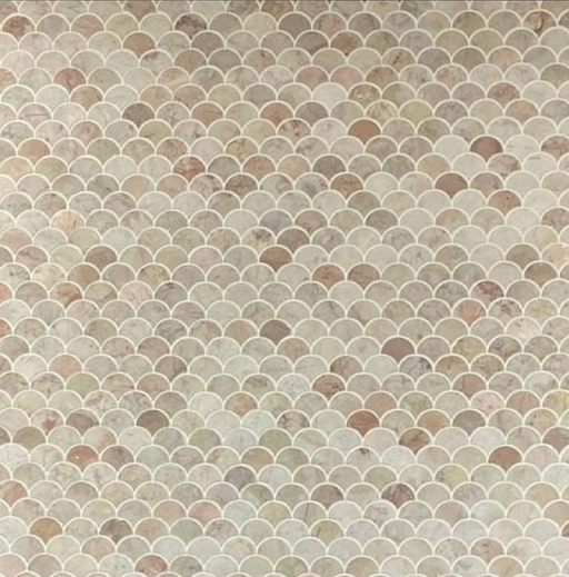 Temini pink marble scale mosaic tiles 29×34.5cm