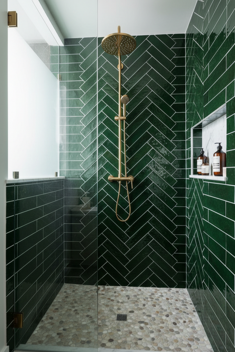 Como Green gloss ceramic 65x250x7mm