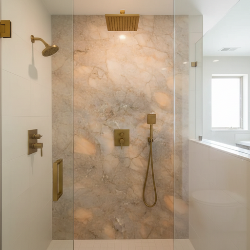 Luminous Topaz Polished Onyx Gold Effect Porcelain Matt and Polished Tiles 
