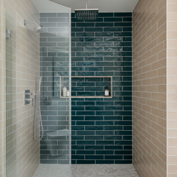 Retro Gloss Blue ceramic 75x30x8mm